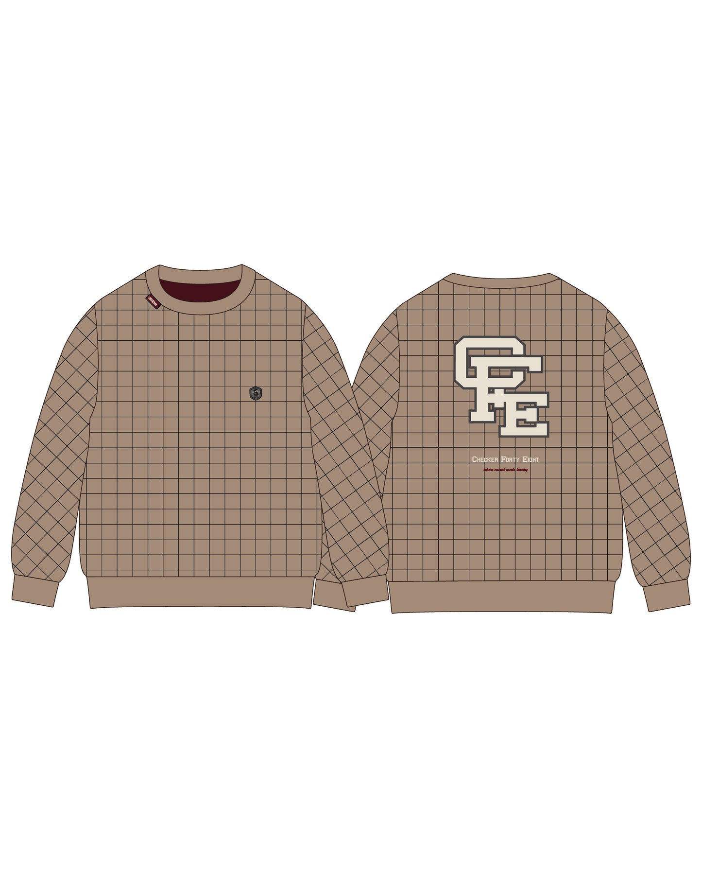 EYLET CFE APPLIQUE KNIT with LINING