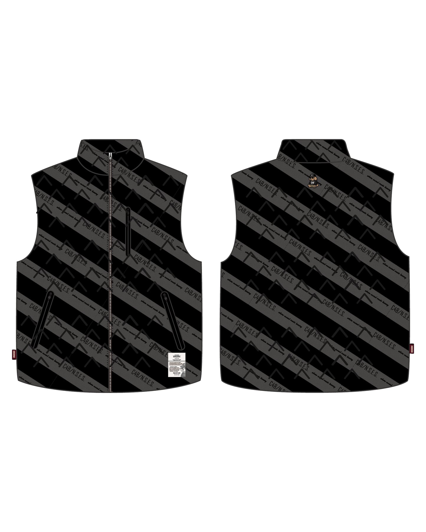 HIGH TECH PADDING VEST WITH NECK WARMER