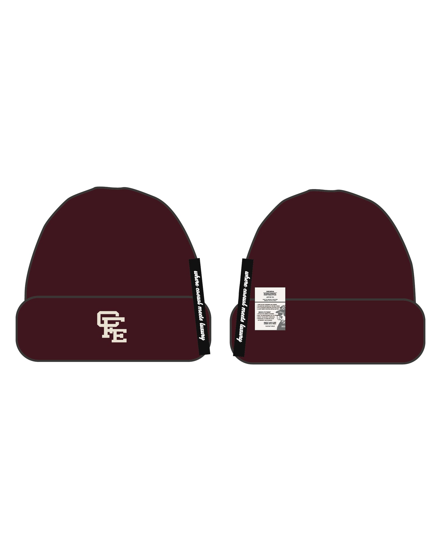 POODIE MILITARY TAG KNIT BEANIE