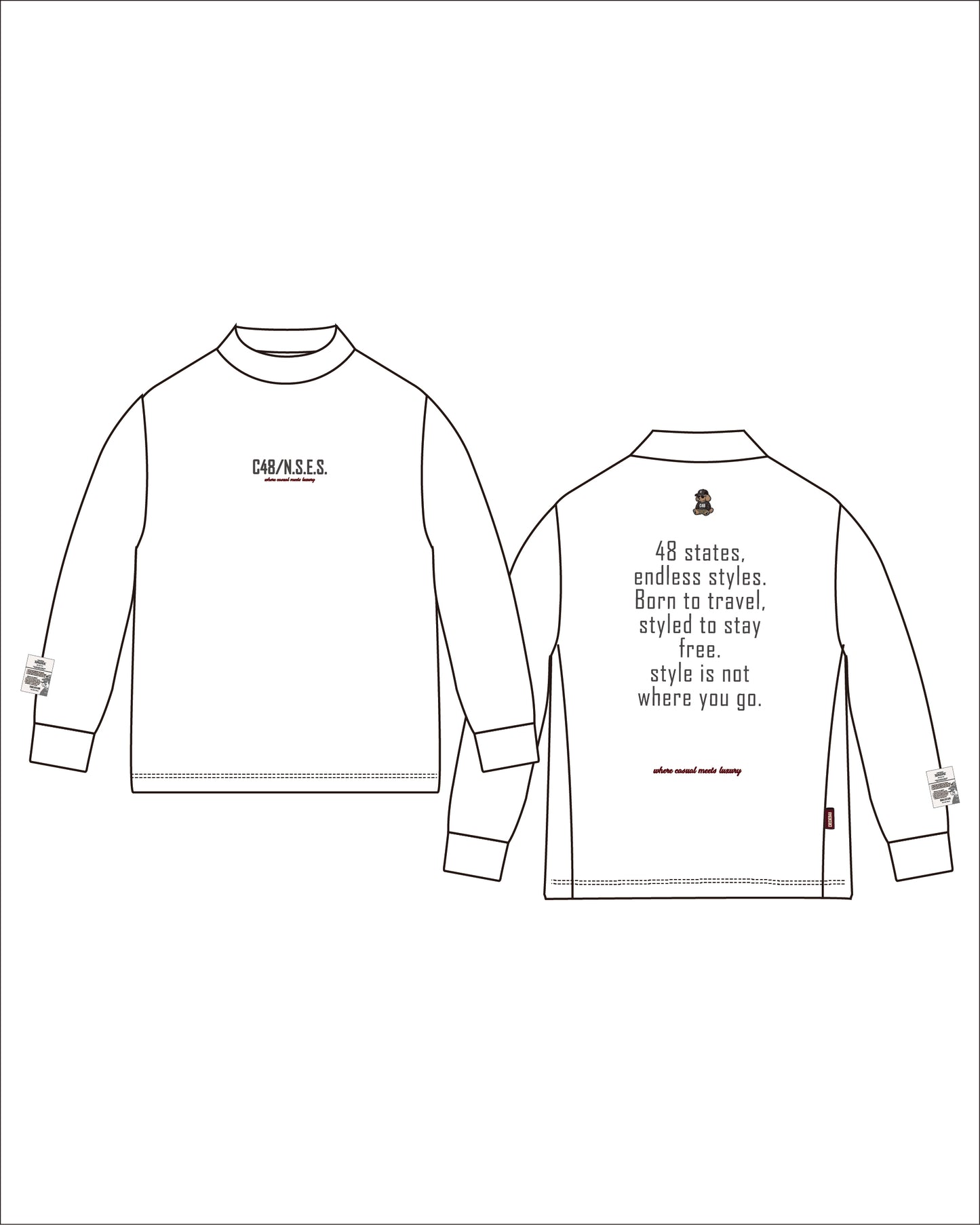 LESS SEE-THROUGH MOCK SHIRTS