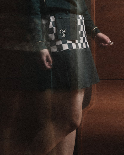 POLY CK PLEATED SK